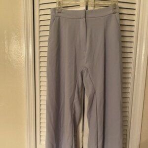 River Island Blue Dressy Wide Leg Preppy Pants Size 8 With Pockets